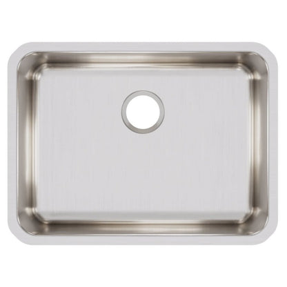 Lustertone™ Classic Single Bowl Kitchen Sink, Under Mount, 25-1/2 x 19-1/4 in, 8 in Bowl Depth, 18 ga Lustrous Satin Steel, Stainless