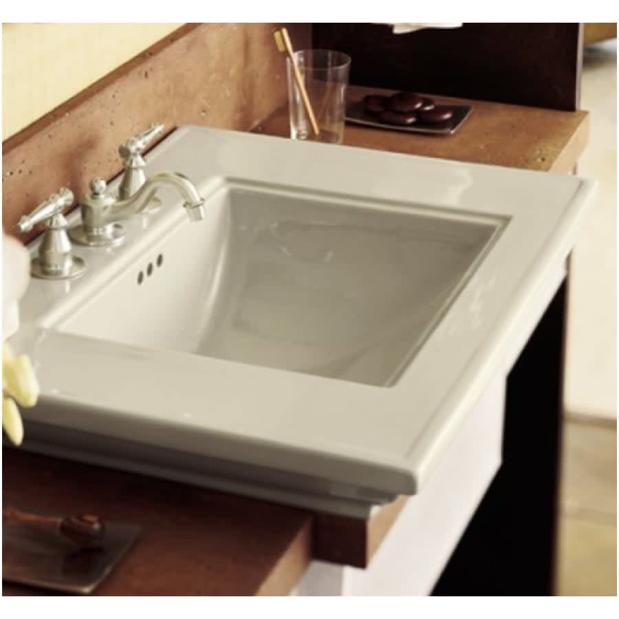 Memoirs Stately 30" Fireclay Pedestal Bathroom Sink with 3 Holes Drilled and Overflow