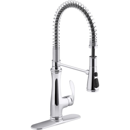 Bellera 1.5 GPM Single Hole Pull-Down Pre-Rinse Kitchen Faucet with Sweep Spray, Boost Spray, DockNetik, and MasterClean Technologies