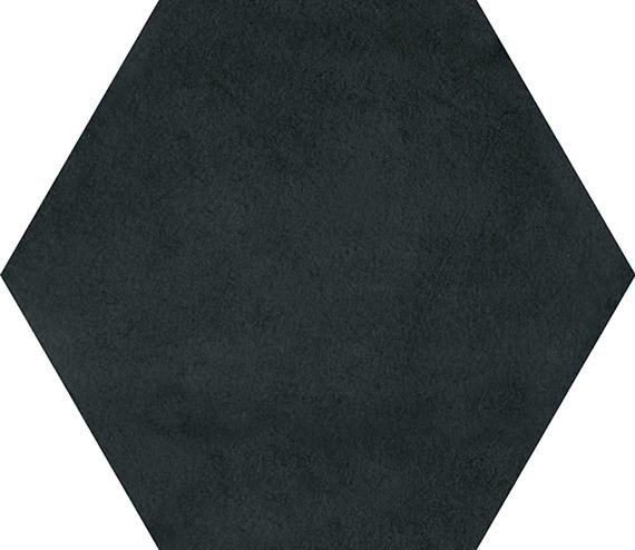 Color Wheel Mosaic Black Hexagon 1.5X1.5 Glossy