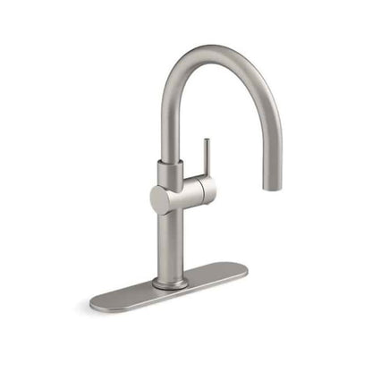 Crue™ Bar Faucet, Deck Mount, ADA, 1 Lever Handle, 1 or 3-Hole, Vibrant Stainless