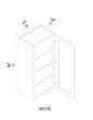 Wall Cabinet - 21"W x 42"H x 12"D