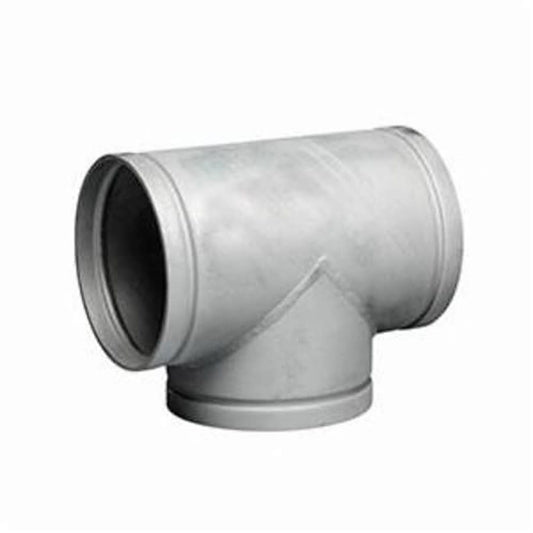 Straight Tee, 3 in, Groove, Ductile Iron, Galvanized