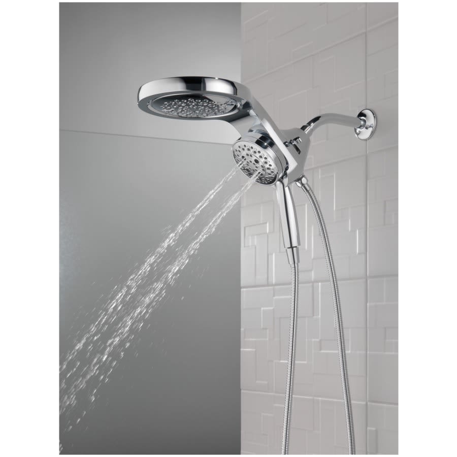 Universal Showering Round 2.5 GPM Multi Function 2-in1 In2ition Shower Head and Hand Shower with Touch Clean, H2Okinetic and MagnaTite Technology