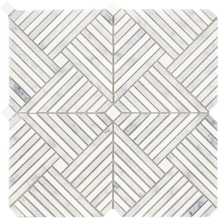 ALLURO MINI PALACE SILV 12X12