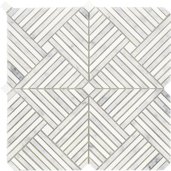 ALLURO MINI PALACE SILV 12X12