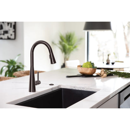 Sleek 1.5 GPM Single Hole Pull Down Kitchen Faucet - Includes Escutcheon