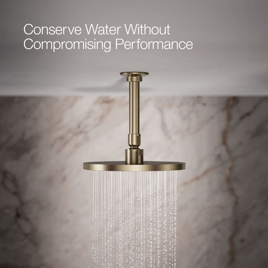 Contemporary Round 8" Single Function 2.5 GPM Rainhead with MasterClean Sprayface and Katalyst Air-Induction Technology