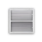 High Velocity Flush Diffuser, 4-Way, Steel, White