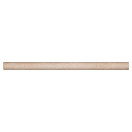 Ivory Travertine 3/4x3/4x12 Honed Pencil Molding