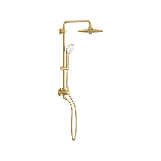 Retro-Fit 2.5 GPM Shower System with Multi Function Shower Head, Slide Bar, Single Function Hand Shower, and 17-11/16" Swivel Shower Arm