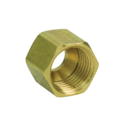 Nut, 1/4 in, Comp, Brass, Rough Brass, Domestic