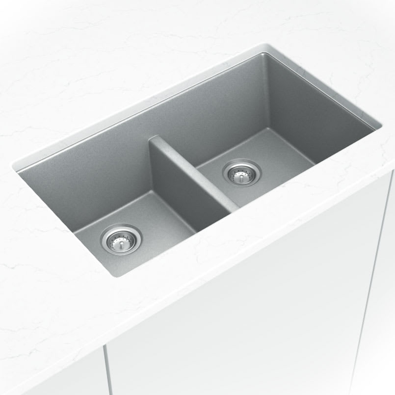 Gray Quartz Double Bowl 50/50-3319