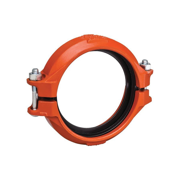 Transition Coupling, 6 in, Groove, Ductile Iron, Enamel Painted