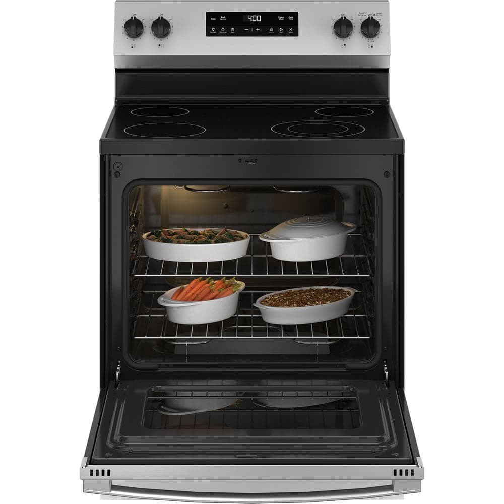 30 in. 4 Burner Element Free-Standing Electric Range in Stainless Steel