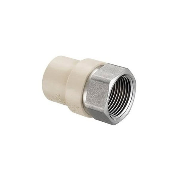 Female Adapter, 1/2 in, Socket x Stainless Steel FNPT, SCH 40/STD, CPVC
