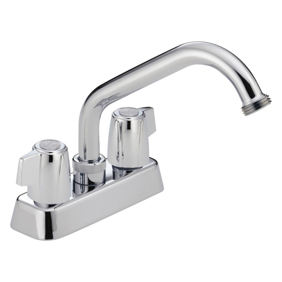 Classic Laundry Faucet, Deck Mount, ADA, Wing Handle, Chrome