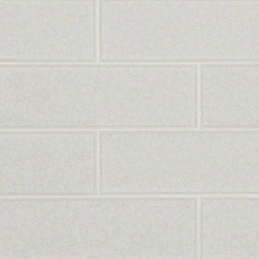 Frosted Icicle Glass Subway Tile 3x9