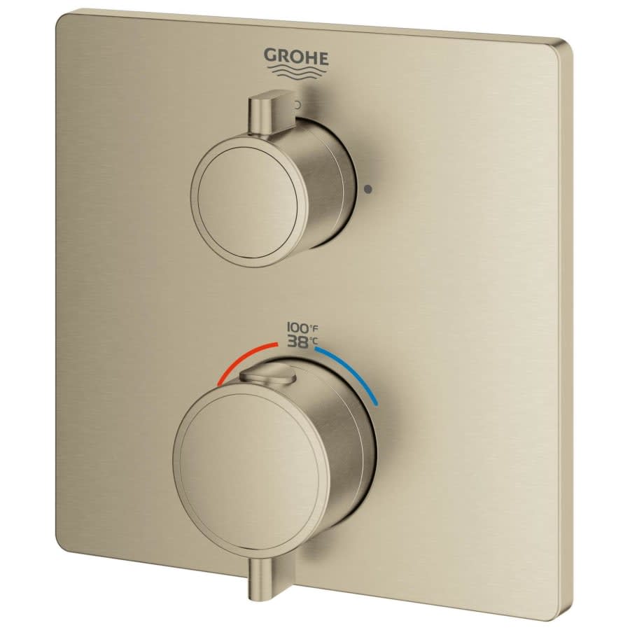 Grohtherm Thermostatic Valve Trim Only with Dual Lever Handles and Volume Control - Less Rough In