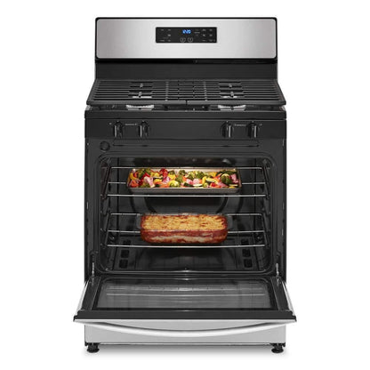 30"W 5.1Cuft F/S 4B Gas Range Stainless Steel