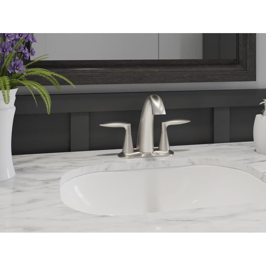 Alteo Centerset Bathroom Faucet - Free Metal Pop-Up Drain Assembly with purchase