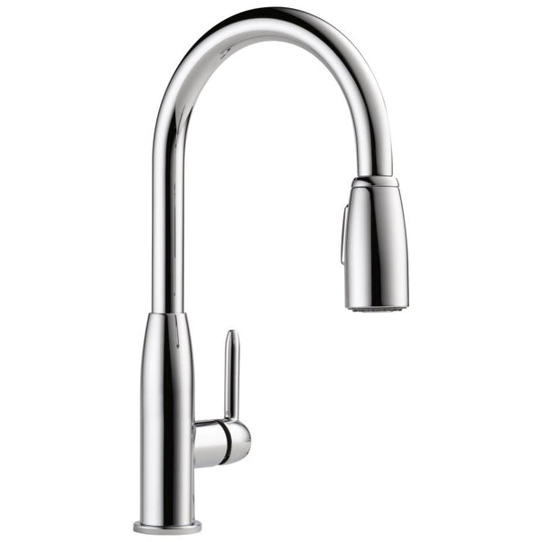 Kitchen Faucet, Deck Mount, ADA, 1 Lever Handle, 1 or 3-Hole, Polished Chrome