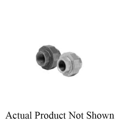 Union, 1-1/2 in, FNPT, 300 lb, Malleable Iron, Black