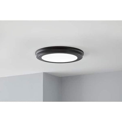 13 in. Matte Black Selectable LED Flush Mount