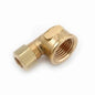 90 deg Elbow, 5/8 x 1/2 in, Comp x FNPT, Brass, Rough Brass, Domestic