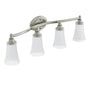 4 Light Bathroom Sconce with Frosted Shades from the Eva Collection