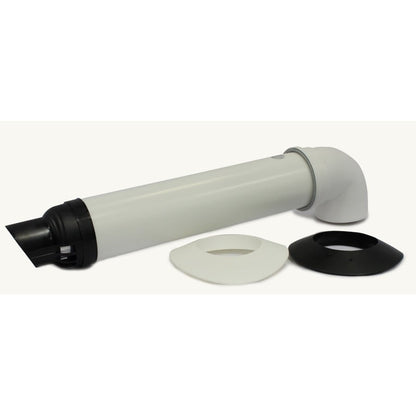 21 in, Non Condensing Horizontal Vent Termination, 3x5 Concentric Kit with elbow and wall plates
