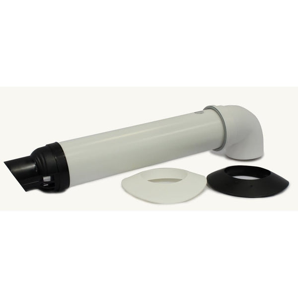 21 in, Non Condensing Horizontal Vent Termination, 3x5 Concentric Kit with elbow and wall plates