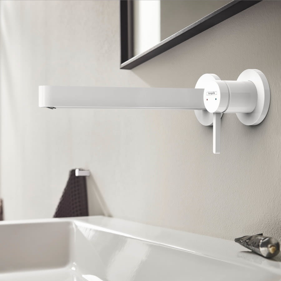 Finoris 1.2 GPM Wall Mounted Widespread Bathroom Faucet