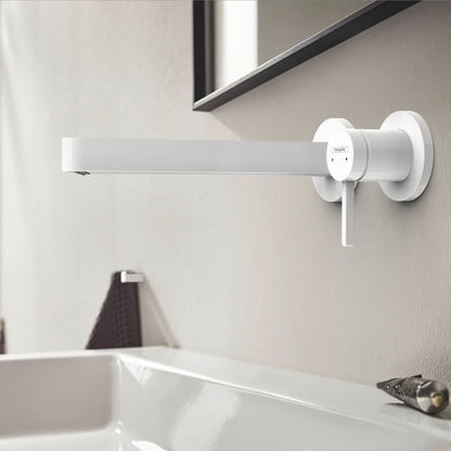 Finoris 1.2 GPM Wall Mounted Widespread Bathroom Faucet