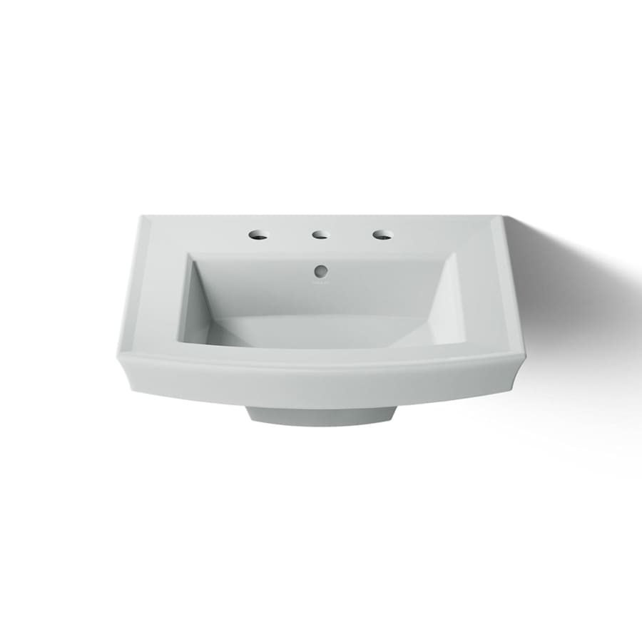 Archer 24" Pedestal Bathroom Sink with 3 Holes Drilled and Overflow