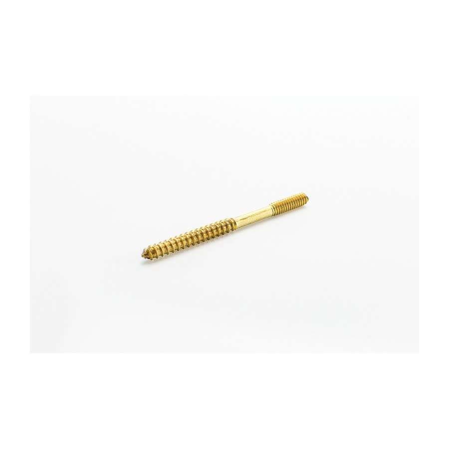 Closet Screw, 1/4 x 3-1/2 in L Thread, Brass