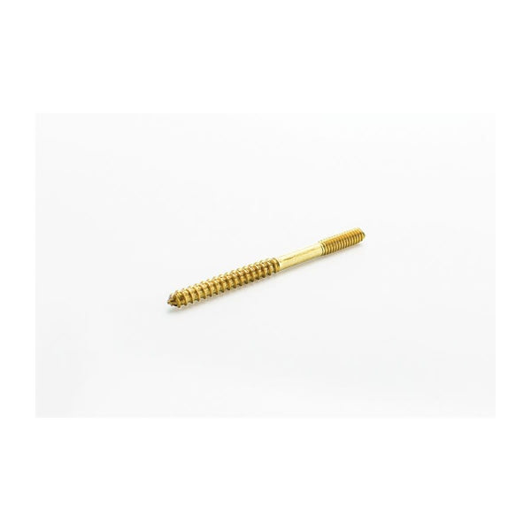 Closet Screw, 1/4 x 3-1/2 in L Thread, Brass