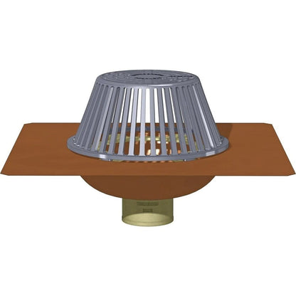 Roof Assembly, 10 in Dia, 4 in Outlet, No Hub, Poly Dome