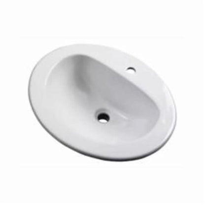 Maxwell® Top Mount Lavatory Sink, ADA, 21 x 17-7/8 x 8-1/2 in, Vitreous China, White