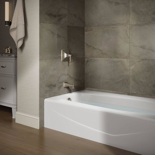 Villager Collection 60" Three Wall Alcove Bath Tub with Extra 4" Ledge and Left Hand Drain