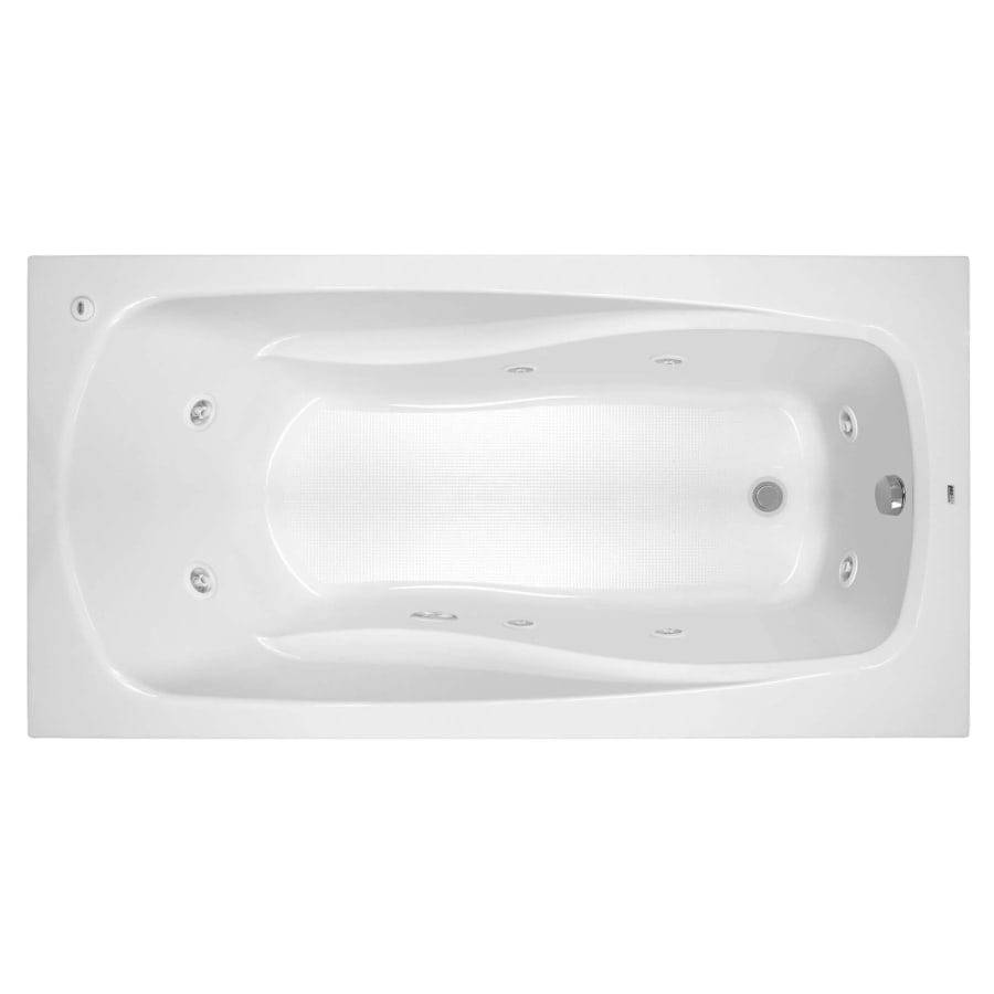 Lansford 72" x 36" Whirlpool Bathtub with 8 Hydro Jets and EasyCare Acrylic - Drop In or Alcove Installation