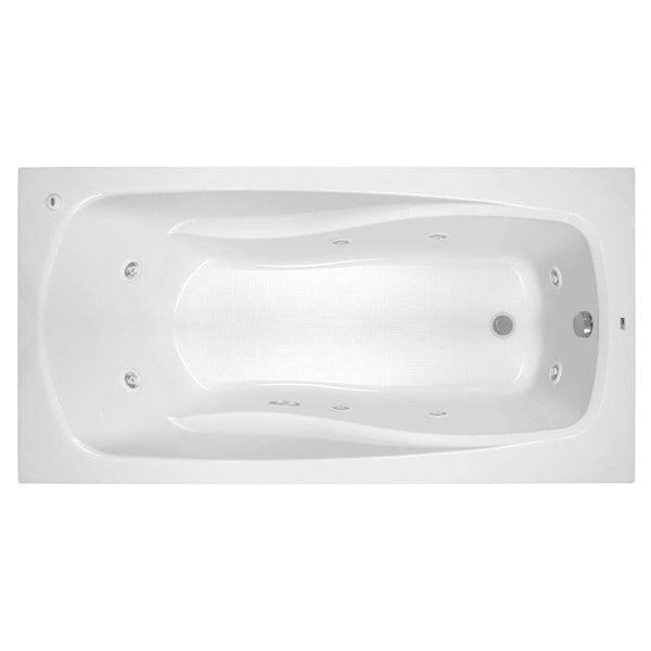 Lansford 72" x 36" Whirlpool Bathtub with 8 Hydro Jets and EasyCare Acrylic - Drop In or Alcove Installation