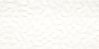 Multitude Origami White Rectangle, Hex 12X24 Textured
