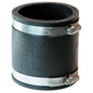 Transition Coupling, 3 in, Cast Iron/Plastic x Cast Iron/Plastic, Flexible PVC