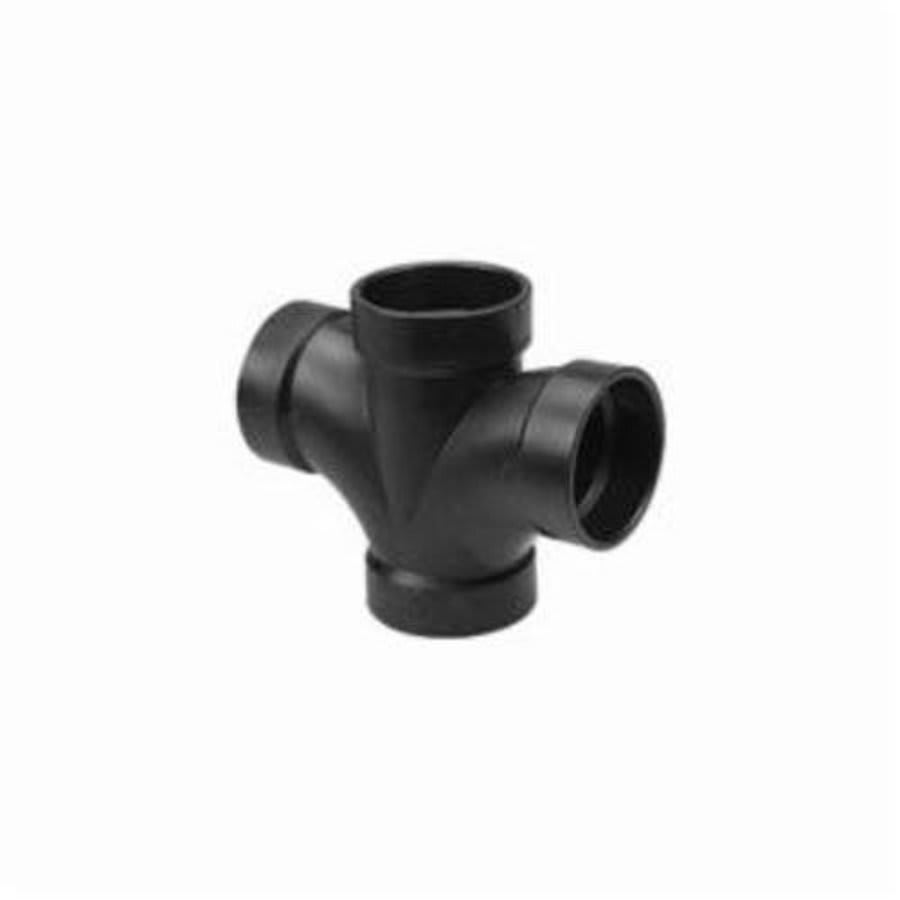 DWV Double Sanitary Tee, 3 in, Hub, ABS