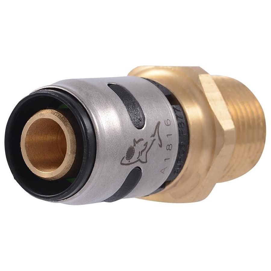 Adapter, 1/2 in, Push x MNPT, Plastic