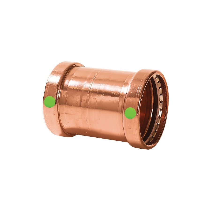 No-Stop Coupling, 3 in, Press, Copper