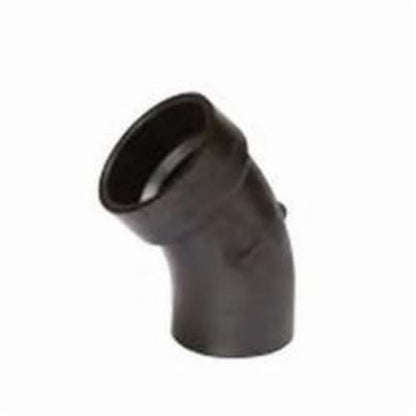 DWV Street 45 deg Elbow, 4 in, Spigot x Hub, ABS