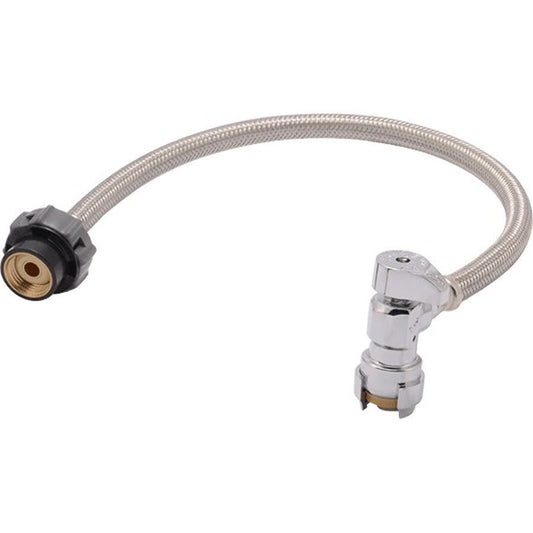Multi Turn Angle Stop, 1/2 in, Push x Comp, Chrome