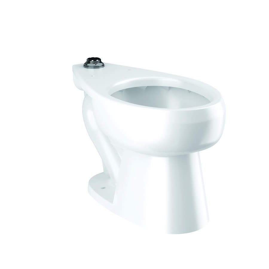 SloanTec Toilet Bowl, Floor Mount, 10 or 12 in Rough, Elongated, Flushometer, White